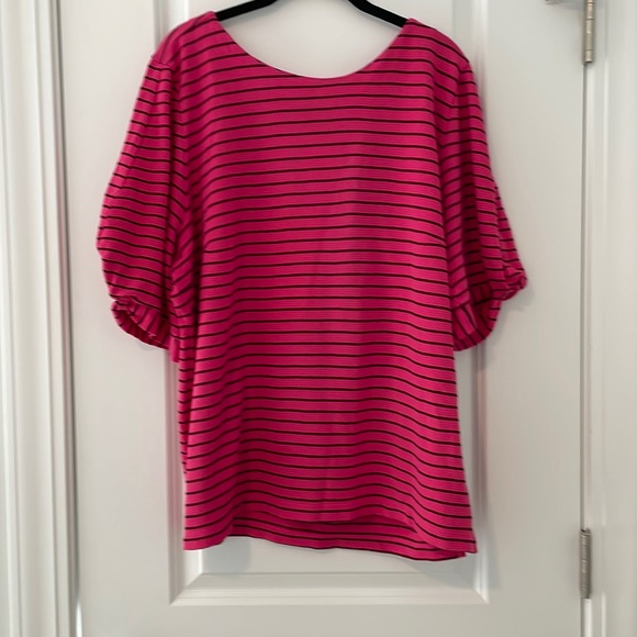 Banana Republic Tops Super Cute Pink With Black Stripes Too From Banana Republic Xl Poshmark